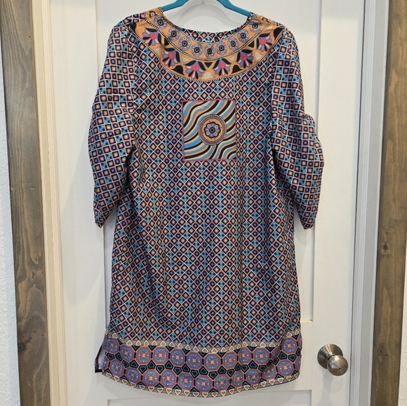 Urban Coco Boho Colorful Mini Tunic Dress - Picture 8 of 8